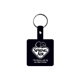 aerial view a black square flexible key tag, image 1 of 2