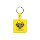 aerial view a yellow square flexible key tag, image 1 of 2