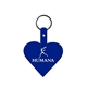 aerial view a blue heart flexible key tag, image 1 of 2