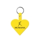 aerial view a yellow heart flexible key tag, image 1 of 2