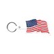 a white u.s. flag flexible key tag
