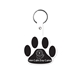 aerial view a white paw flexible key tag, image 1 of 2
