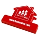 aerial view a red house - shaped keep - it bag clip, image 1 of 2