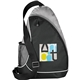 aerial view a gray crossover shoulder backpack, image 1 of 5