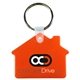 aerial view a orange house key fob, full color digital, image 1 of 2