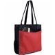 aerial view a black/red nw business tote bag, image 1 of 2