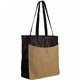 aerial view a black/tan nw business tote bag, image 1 of 2