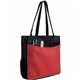 a black/red nw business tote bag, full color digital