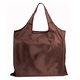 aerial view a cocoa brown rpet fold - away carryall, full color digital, image 1 of 2
