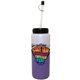 aerial view a frosted to purple mood(tm) 32 oz sports bottle with flexible straw, full color digital, image 1 of 2