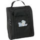 aerial view a black 600d pvc golf shoe bag, image 1 of 7