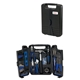 aerial view a black deluxe household tool set, image 1 of 5