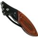 aerial view a wood trail wood handcrafted folding knife, image 1 of 5