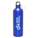 aerial view a blue h2go classic 24 oz aluminum water bottle, image 1 of 9