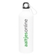 aerial view a white h2go classic 24 oz aluminum water bottle, image 1 of 9