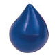 aerial view a blue drop shaped squeezie stress reliever, image 1 of 2