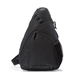 aerial view a black polyester black wave monopack sling pack, image 1 of 2