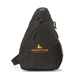 Black aerial view a black polyester black wave monopack sling pack, image 1 of 2