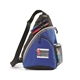 Royal Blue aerial view a royal blue gemline polyester wave sling bag, image 1 of 2
