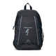 aerial view a black polyester honeycomb accent impulse backpack 12 x 17.5, image 1 of 2