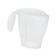aerial view a clear plastic 16 oz measure cup, image 1 of 2