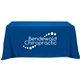aerial view a royal blue serged open - back 3 sided table throw - 6 - full color, image 1 of 2