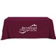 a burgundy flat 3- sided table throw cover 8
