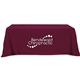 a burgundy flat 3- sided table throw cover 8