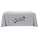 a grey flat 3- sided table throw cover 8