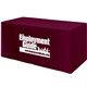 a burgundy fitted 4- sided table cover - fits 4 foot standard table