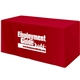 a red fitted 4- sided table cover - fits 4 foot standard table