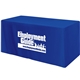 a royal blue fitted 4- sided table cover - fits 4 foot standard table
