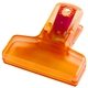 a translucent orange practical snack size seal clip