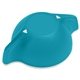 aerial view a translucent aqua medicine bottle opener, image 1 of 2
