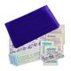 aerial view a translucent purple compact foldable medical kit, image 1 of 2