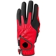 aerial view a red zero friction mens golf glove, image 1 of 2