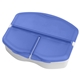 aerial view a translucent blue tri - minder pill box, image 1 of 2