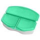 aerial view a translucent green tri - minder pill box, image 1 of 2