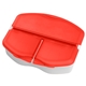 aerial view a translucent red tri - minder pill box, image 1 of 2