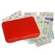 aerial view a red protect(tm) first aid kit, image 1 of 2