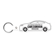 aerial view a white car flexible key tag, image 1 of 2