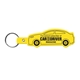 aerial view a yellow car flexible key tag, image 1 of 2