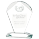 a clear geodesic small optical crystal award - 4x6x2 in