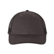 aerial view a charcoal/ black valucap - sandwich trucker cap, image 1 of 3