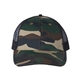aerial view a green camo/ black valucap - sandwich trucker cap, image 1 of 3