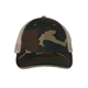 aerial view a green camo/ tan valucap - sandwich trucker cap, image 1 of 4