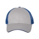 aerial view a grey/ royal valucap - sandwich trucker cap, image 1 of 3