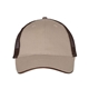 aerial view a khaki/ brown valucap - sandwich trucker cap, image 1 of 3