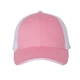 aerial view a pink/ white valucap - sandwich trucker cap, image 1 of 3