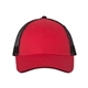 aerial view a red/ black valucap - sandwich trucker cap, image 1 of 3